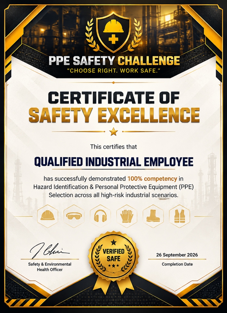 Certificate of Safety Excellence